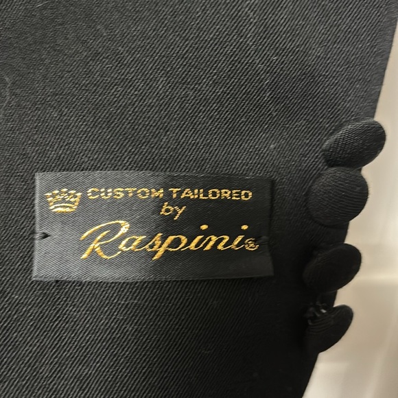 Raspini jacket and skirt dressy suit, vintage NWT, black size 13/14 gorgeous - Picture 5 of 10